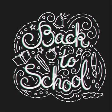 Back to school card. Vector illustration Stock Illustration