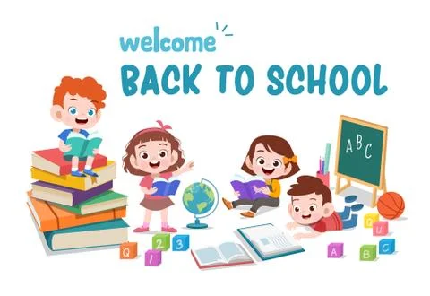 Back to school card vector illustration Stock-Illustration