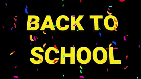 Back to school celebration with bold 3D text design. Vibrant yellow typography Video stock 340250618