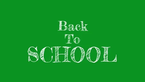 Back to school chalk animated text background greeting back to school 4k lo.. Stock Footage 290175385