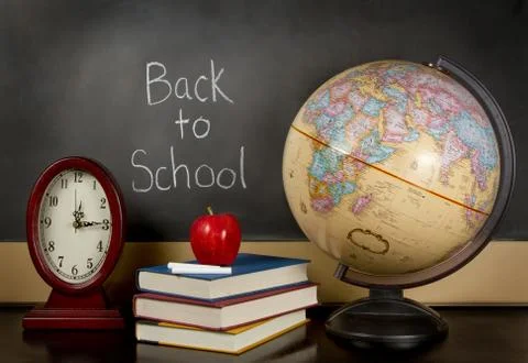 Back to school chalk board Stock Photos