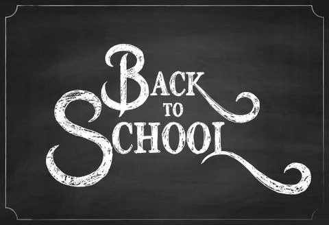 Back to School Chalk Hand Drawing Background Stock Illustration