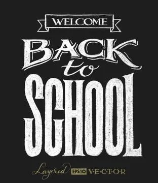 Back to school. Chalk lettering Иллюстрация
