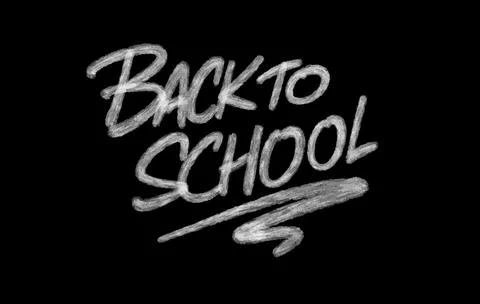 Back to school chalk over black Stock Illustration
