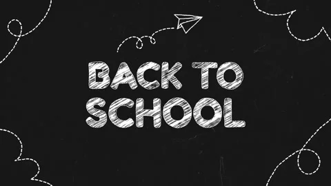 Back to School Chalkboard Animation, School Blackboard Hand Drawn Animation Video stock 316514580