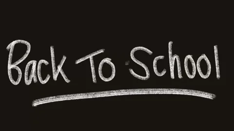 Back To School Chalkboard Announcement Stock Footage 311143947