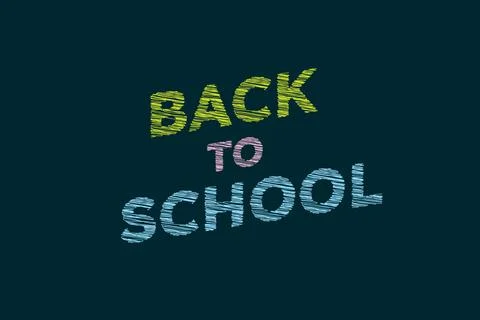 Back to School Chalkboard Graphic Design Featuring Textured Pastel Hand Dra.. 스톡 일러스트