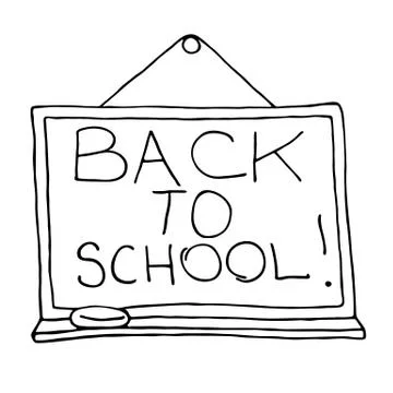 Back to school. Chalkboard icon Illustrazione stock