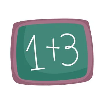 Back to school chalkboard with math examples arithmetic Stock Illustration