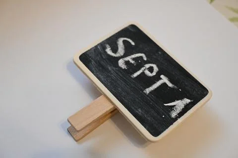 Back-to-school chalkboard sign Stock Photos