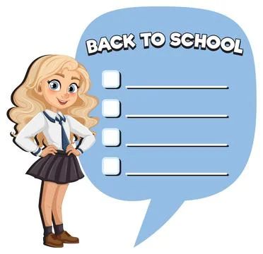 Back to School Checklist イラスト素材