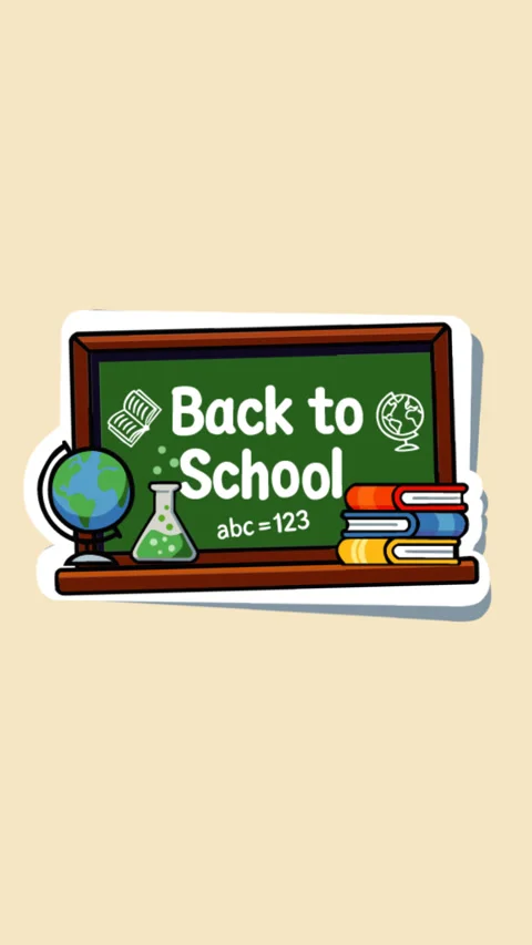 Back to School Classroom Education Concept with Chalkboard Books and Globe Stockbeeldmateriaal 337593031