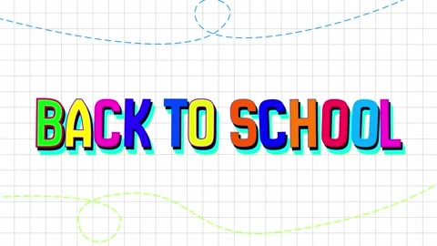 Back to School Colorful Animated Text, Fun Back to School Opener Animation Video stock 316305537