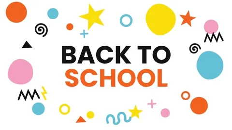 Back To School Colorful Doodle Title Animation Video stock 344109841