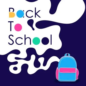 Back to school. colorful typography of back to school on smoke coming out o.. Stock Illustration