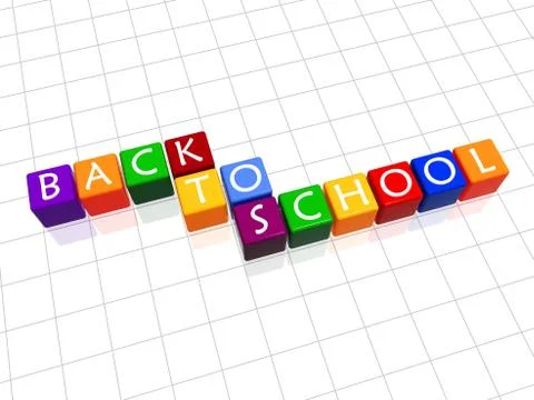 Back to school in colour 2 Stock Illustration