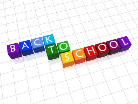 Back to school in colour Stock Illustration