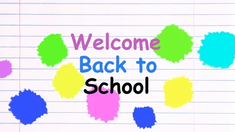 Back to school colourful background animation, vivid colours. Stock Footage 115091586