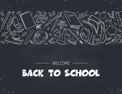 Back to school composition Stock Illustration