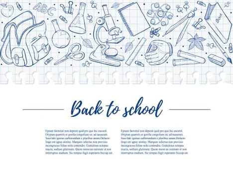 Back to school composition Stock Illustration