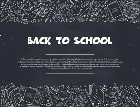 Back to school composition Stock Illustration