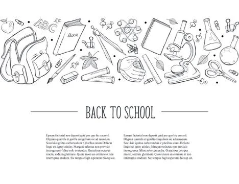 Back to school composition Stock Illustration