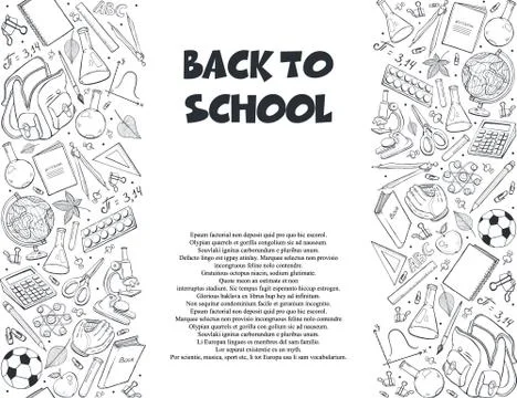 Back to school composition Stock Illustration