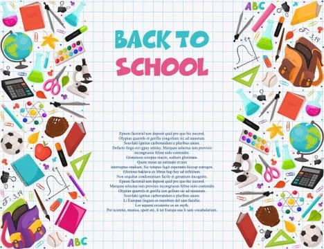 Back to school composition Stock Illustration