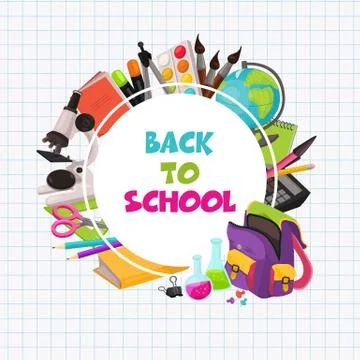 Back to school composition Stock Illustration