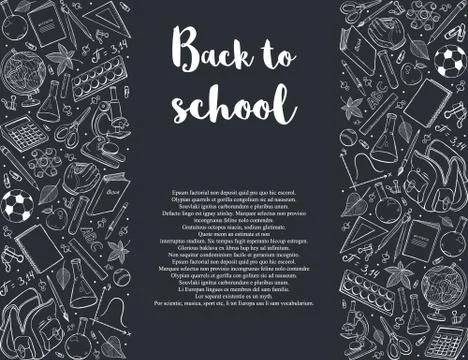 Back to school composition Stock Illustration