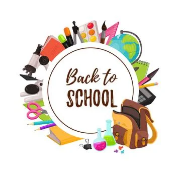 Back to school composition Stock Illustration
