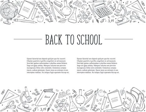 Back to school composition Stock Illustration