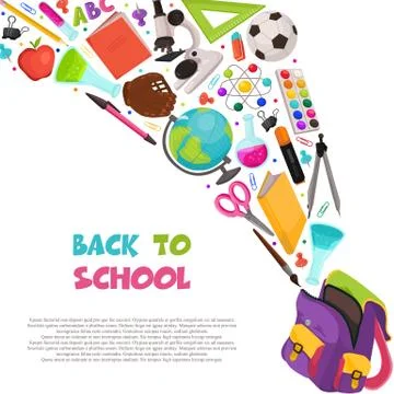 Back to school composition Stock Illustration