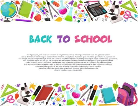 Back to school composition Stock Illustration