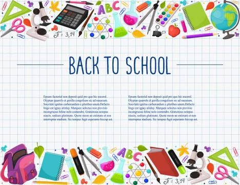 Back to school composition Stock Illustration
