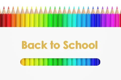 Back to school concept, 3D rendering 스톡 일러스트