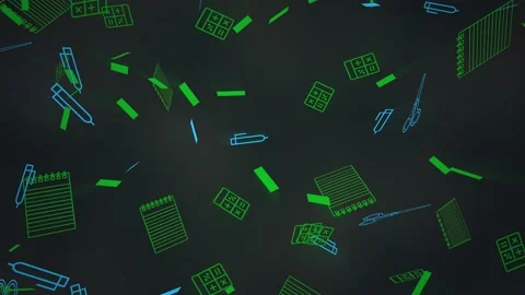 Back to school concept. Animated school supplies. 3d Animation 스톡 동영상 204154900