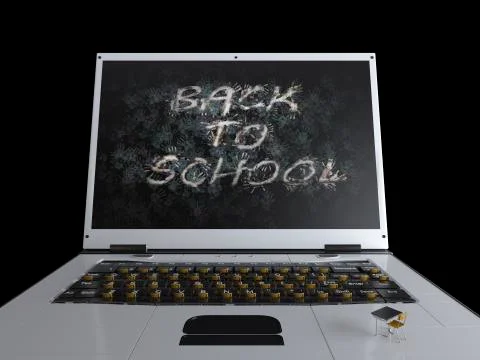 Back to school concept background with notebook Illustrazione stock