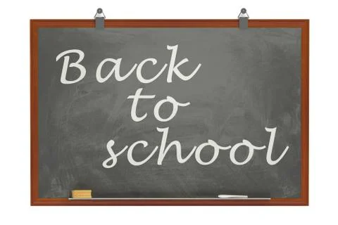 Back to school concept on chalkboard Stock Illustration