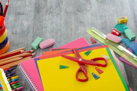 Back to school concept. Close up. Stock Photos