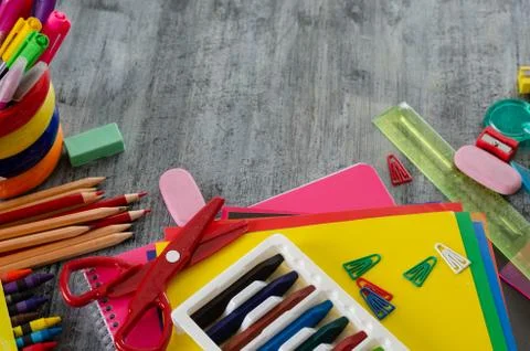 Back to school concept. Close up. Stock Photos