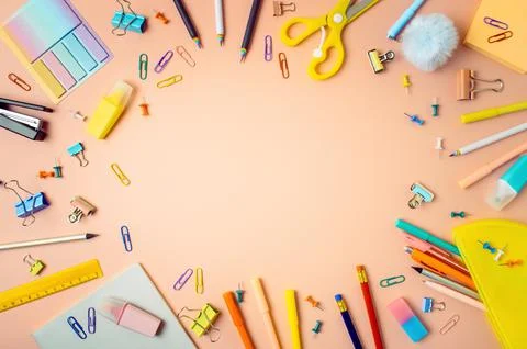 Back to school concept. Copy space Stockfoto's
