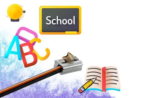 Back to school concept. Copy space. Stock Photos