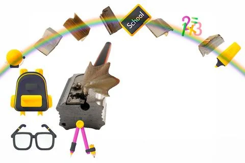Back to school concept. Copy space.3 Stock Photos