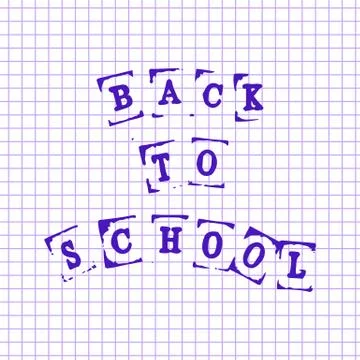 Back to school. The concept of the event. Imitation of printed letters. Back  Stock Illustration