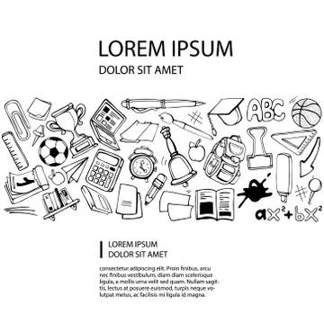 Back to school concept Stock Illustration