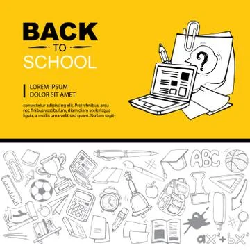 Back to school concept Stock Illustration