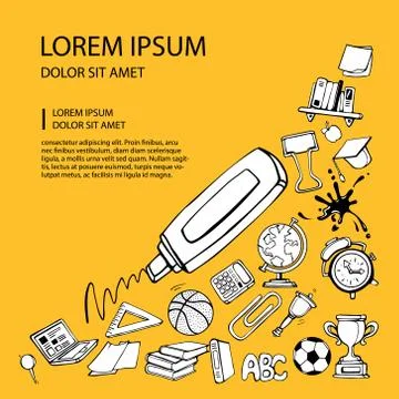 Back to school concept Stock Illustration