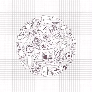 Back to school concept Stock-Illustration