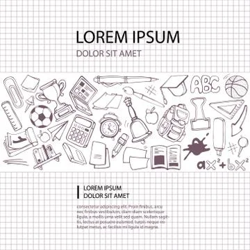 Back to school concept Stock Illustration